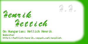 henrik hettich business card